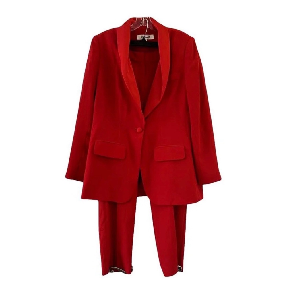 Diane Von Furstenberg Red Suit Set size 12